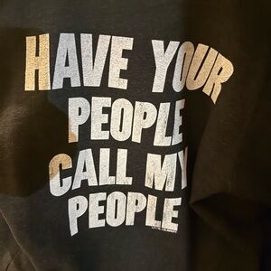 Local Celebrity Zip Up Hoodie have your people call my people charcoal heather M